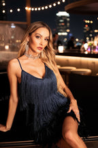 Alessia Fringe Glam Mini Dress