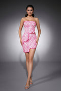 Nora Strapless Asymmetrical Mini Dress