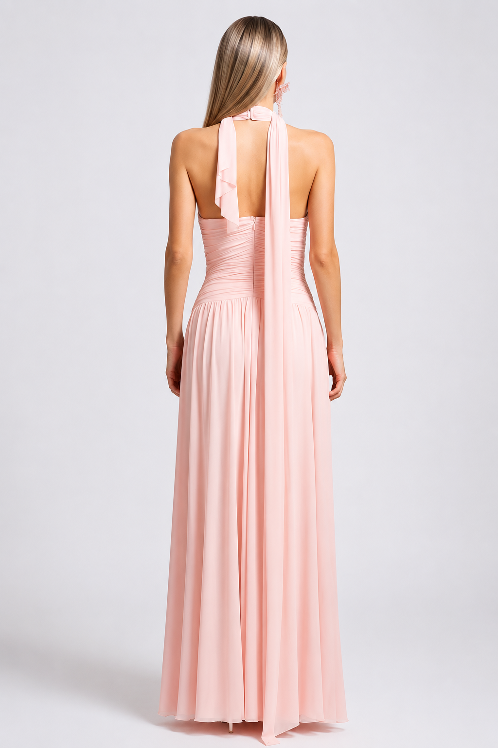 Olivia Floral Halter Maxi Dress