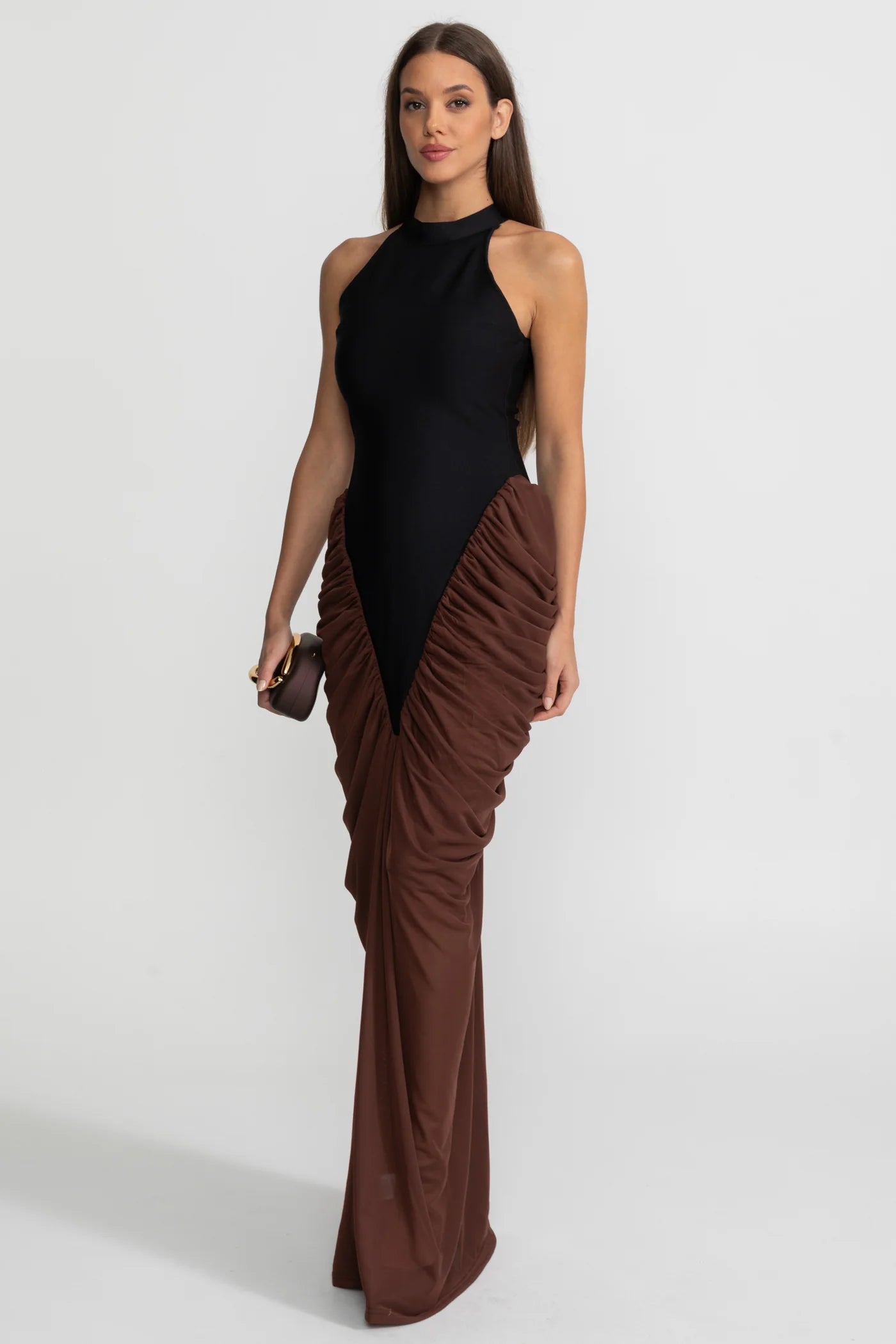 LLstyle Black & Brown Maxi Dress