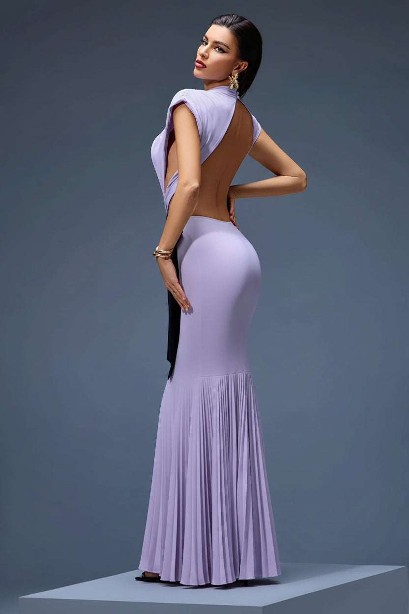 LLstyle Draped Bow Maxi Dress