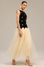 Noira Embellished Tulle Midi Dress