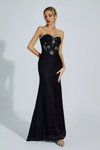 Elowen  Strapless Lace Dress