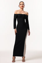 Lara Dress with Embellished Side Panel