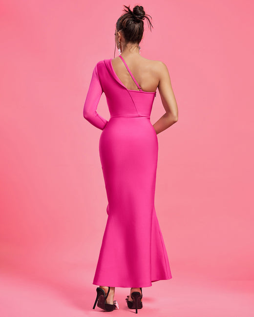 LLstyle One-Shoulder Sculpting Maxi Dress