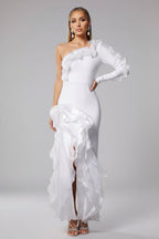 Ismera Elegant Corset Slit Maxi Dress