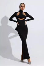 Coraline Cutout High-Neck Maxi Dress
