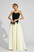 Velora Strapless Two-Tone Evening Gown