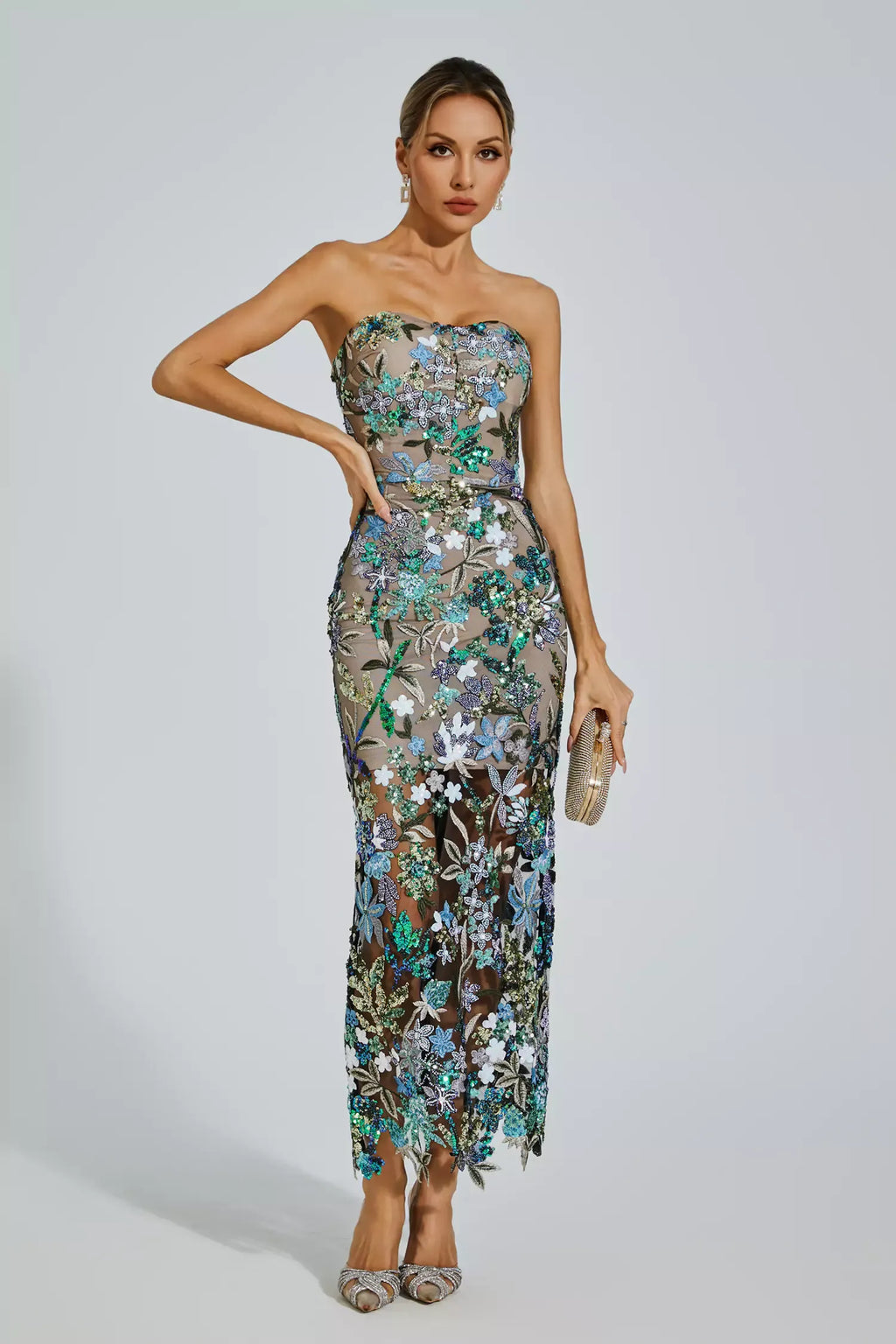 Estella Floral Midi Dress