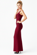 Jane Burgundy Sculpted Gown