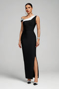 Catalina One-Shoulder Contrast Dress