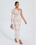 Ashlyn One-Shoulder Lace Maxi Dress