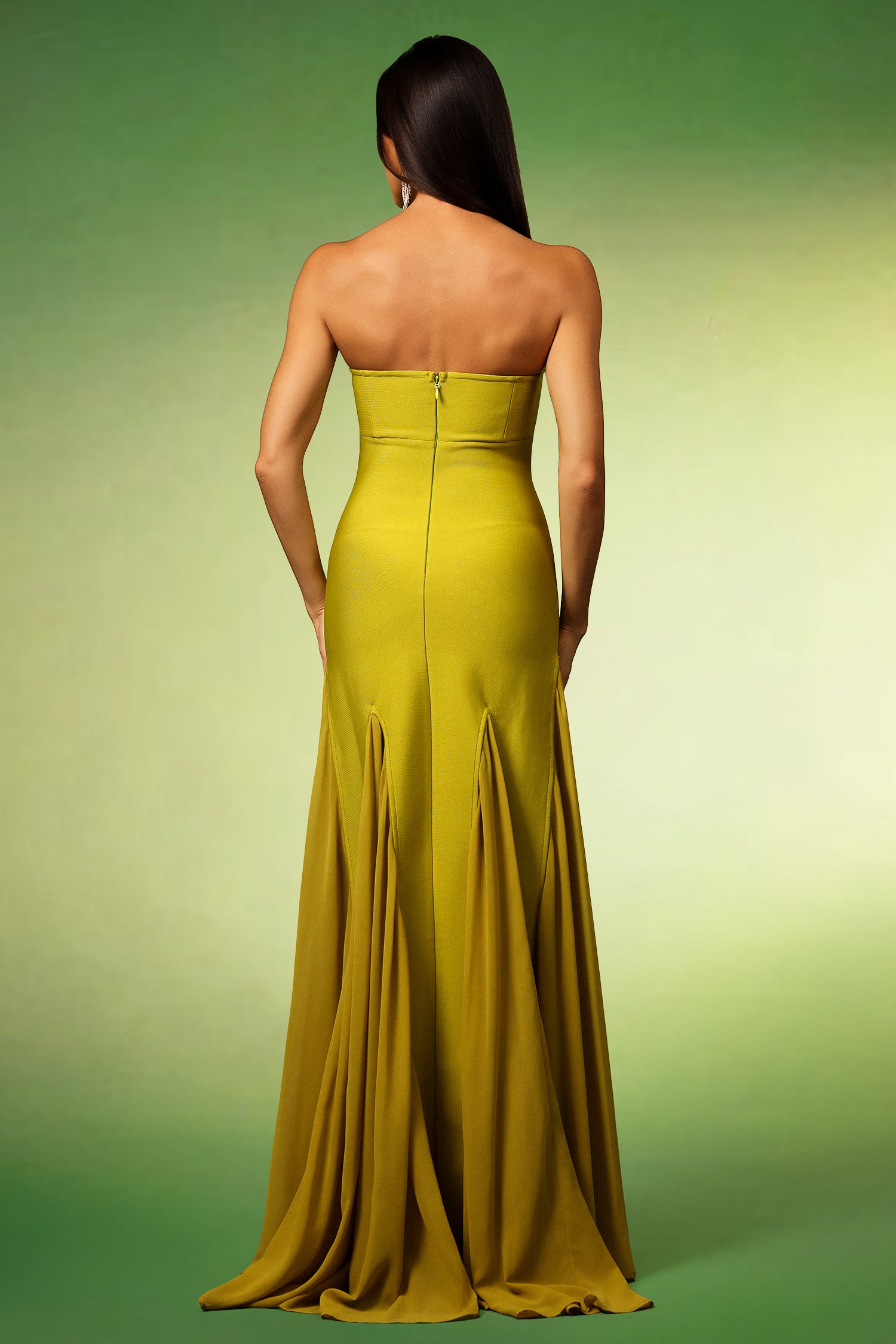 LLstyle Strapless Flowing Maxi Dress