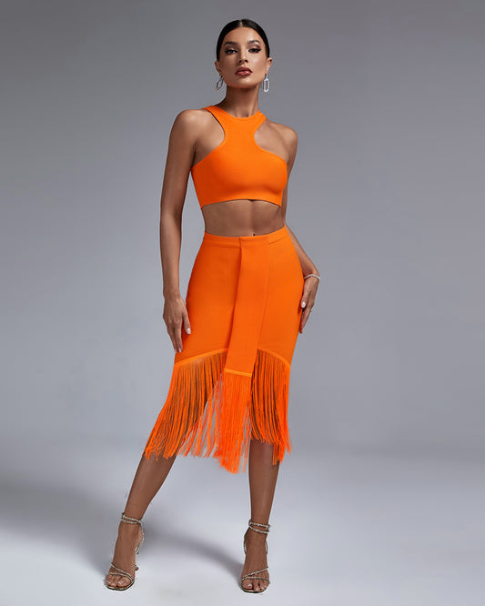 LLstyle White Choker Neck Bodycon Dress