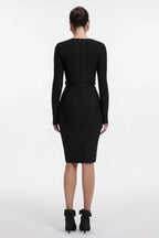 Selena Tailored Belted Midi Dress