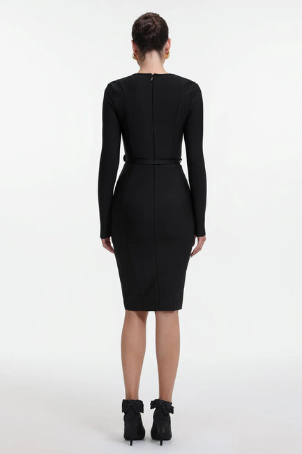 LLstyle Tailored Belted Midi Dress