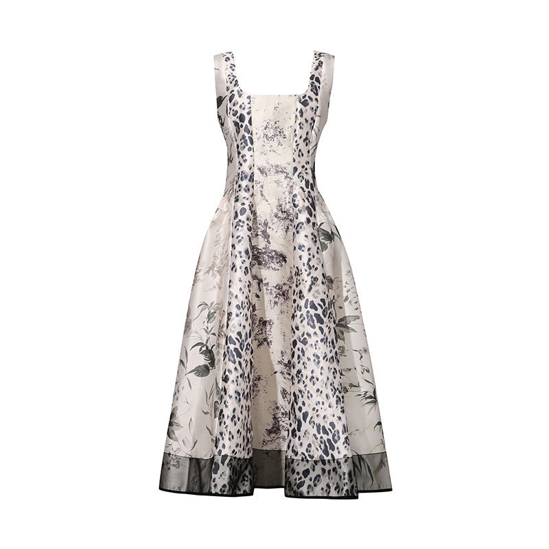 Fiorella Printed Sleeveless Midi Dress
