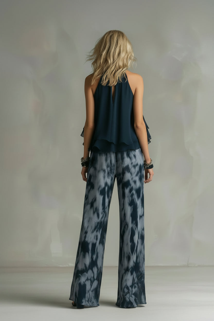 California Chiffon Halter Jumpsuit