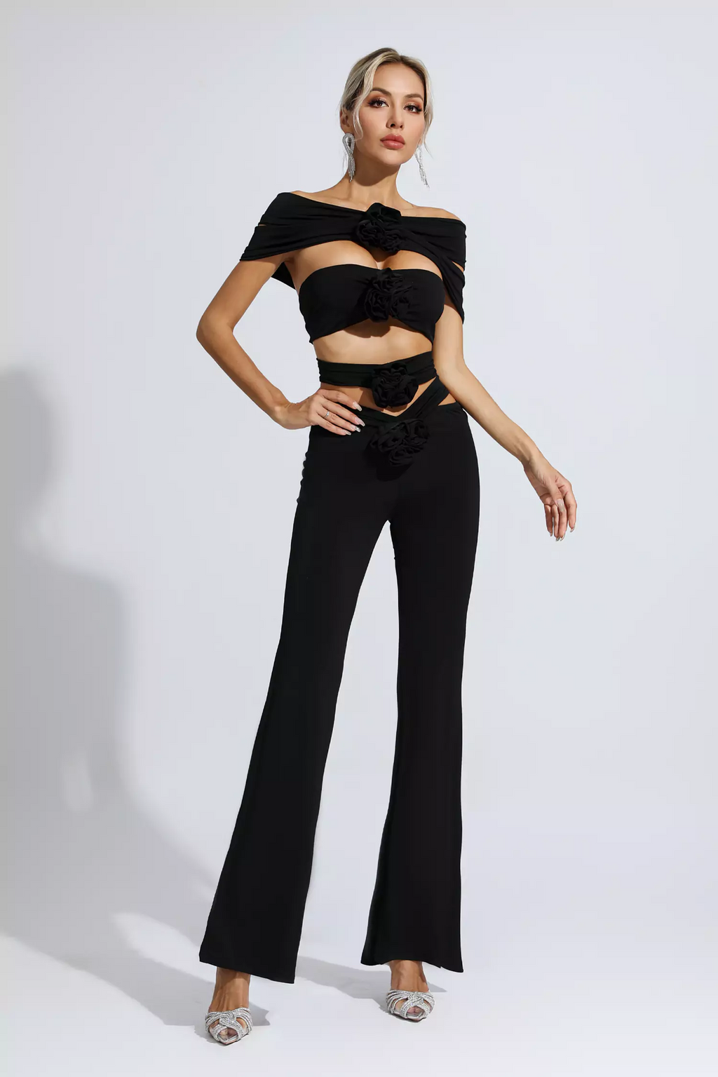 Lyanna Noir Bloom Two-Piece Set