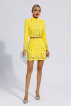Taliah High Quality Crystal Yellow Set