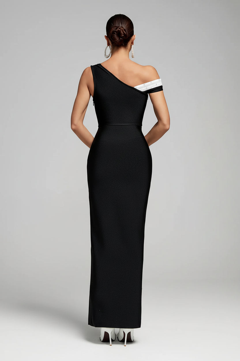 Catalina One-Shoulder Contrast Dress