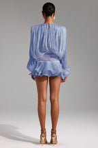 Kiara Periwinkle Ruffle Mini Dress
