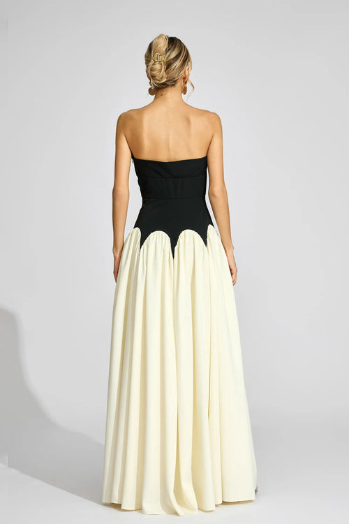 LLstyle Strapless Two-Tone Evening Gown