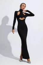 Coraline Cutout High-Neck Maxi Dress
