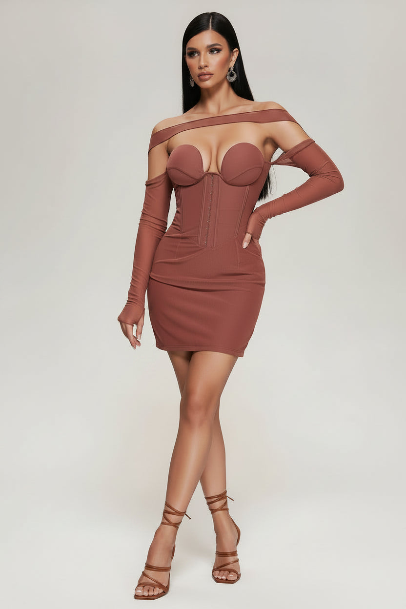 LLstyle Sculpted Off-Shoulder Mini Dress