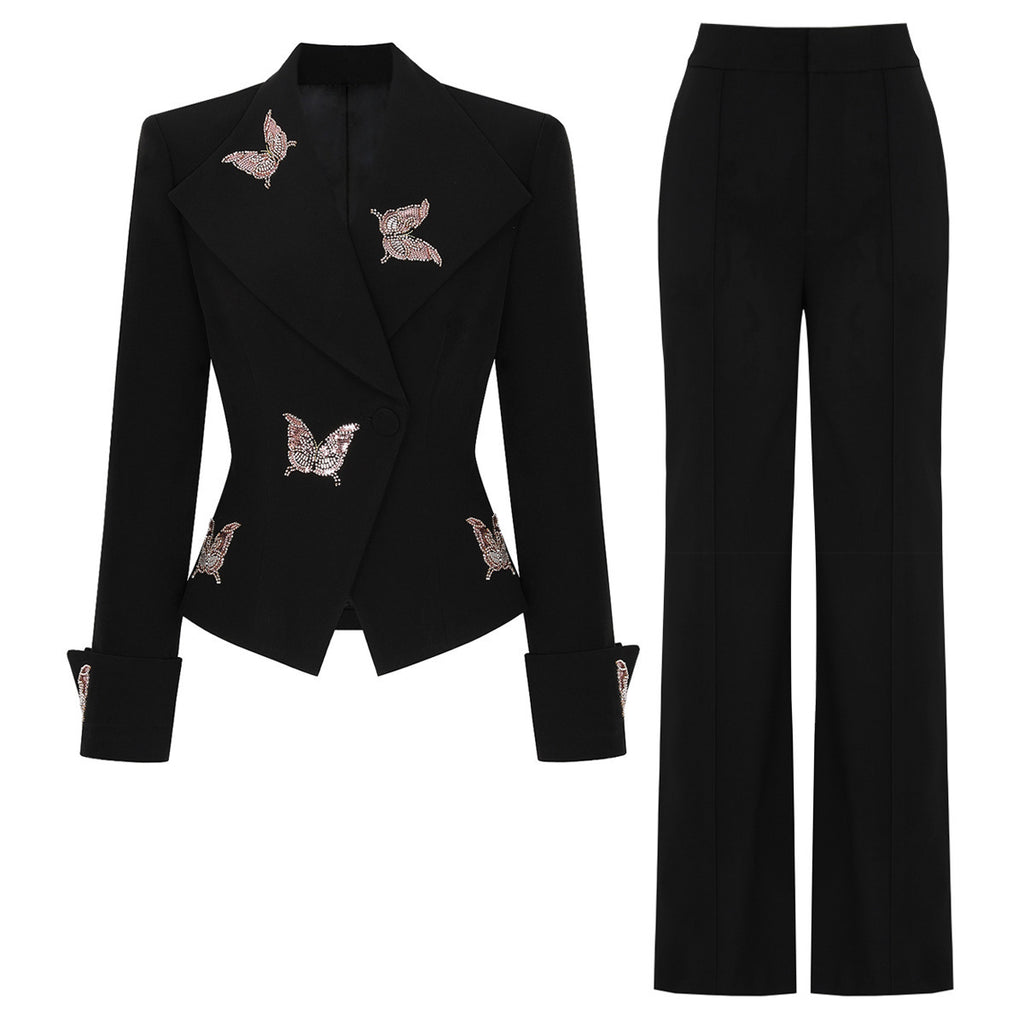LLstyle Black Butterfly Suit