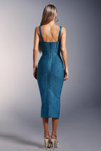 Chanel Shimmer Sculpted Midi Dress