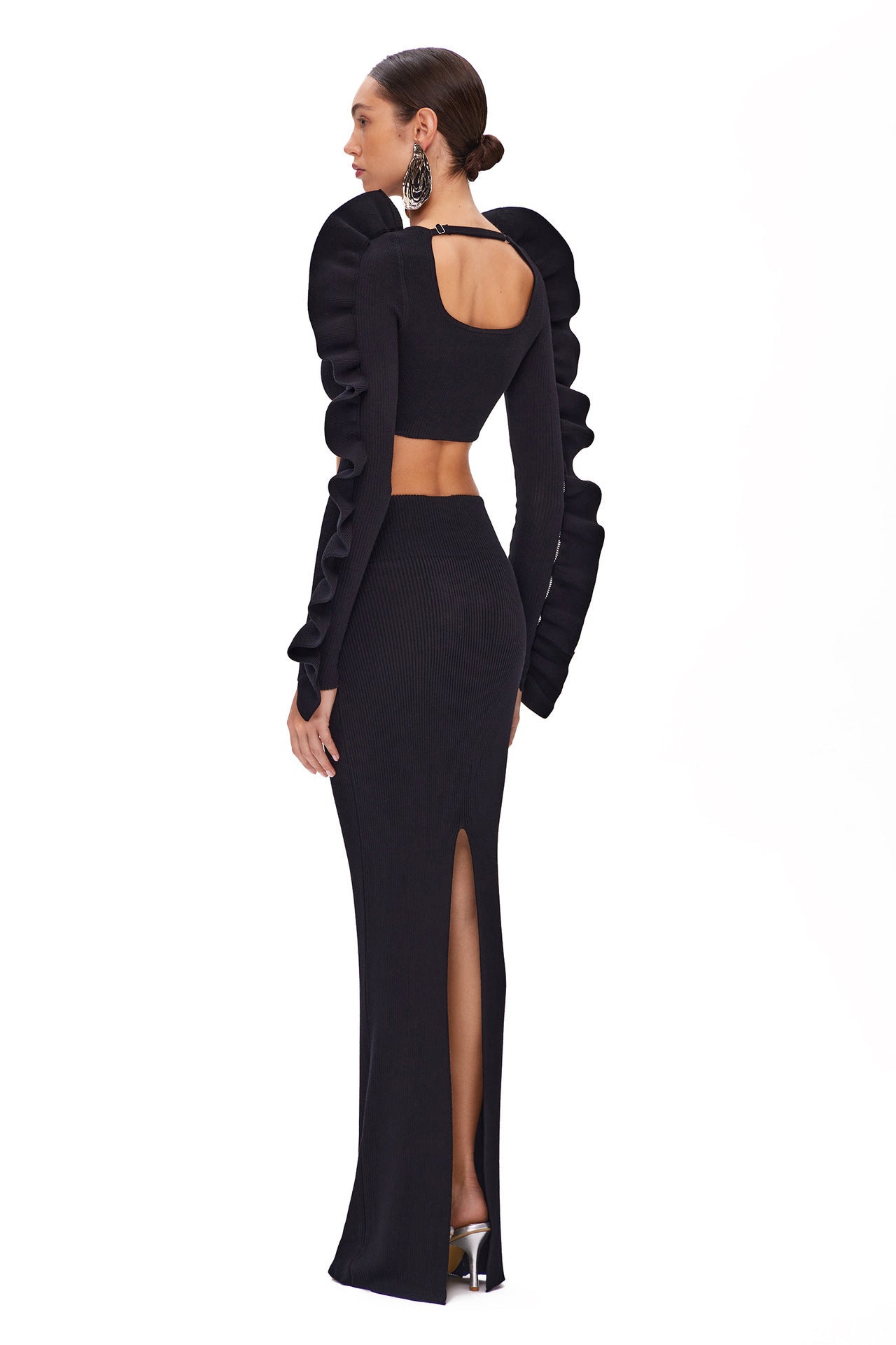 LLstyle Noir Sculpt Two-Piece Maxi Set