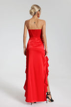Katia Strapless Lace Corset Maxi Dress