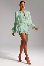 Ariadne Women Elegant Green Dress