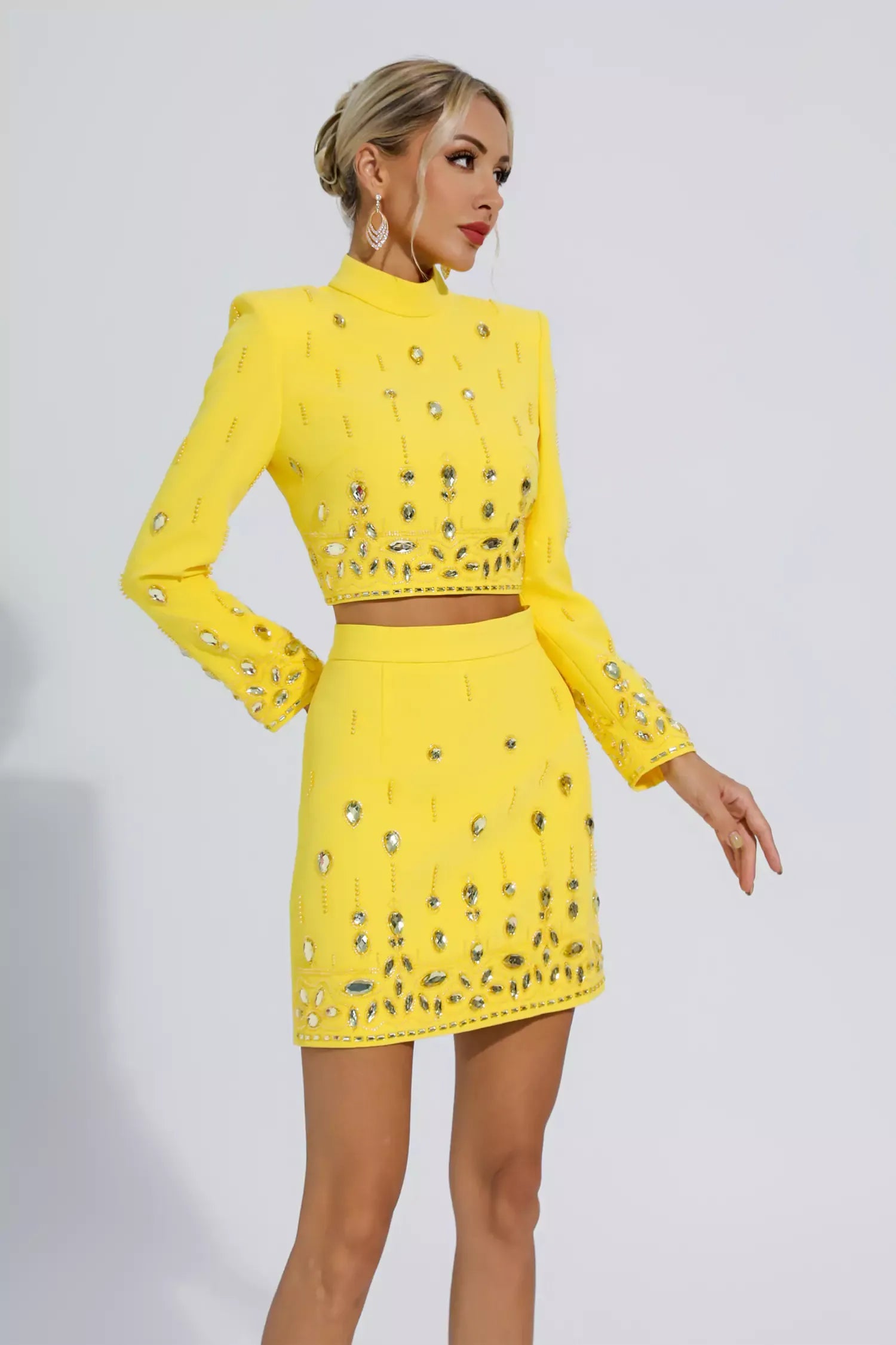 Taliah High Quality Crystal Yellow Set