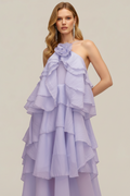 Calista Lavender Ruffled Maxi Dress