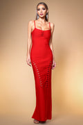 Jasmine Sleeveless Red Maxi Dress
