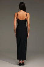 Ivory Crystal Chainl Maxi Dress