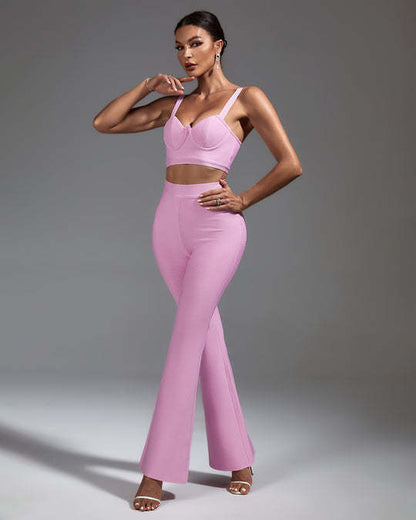 LLstyle Pink Two Piece Bandage Set