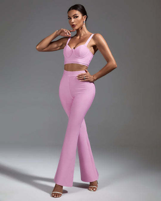LLstyle Pink Two Piece Bandage Set