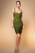 LLstyle Olive Green Bodycon Bandage Dress