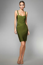 Ilona Olive Green Bodycon Bandage Dress