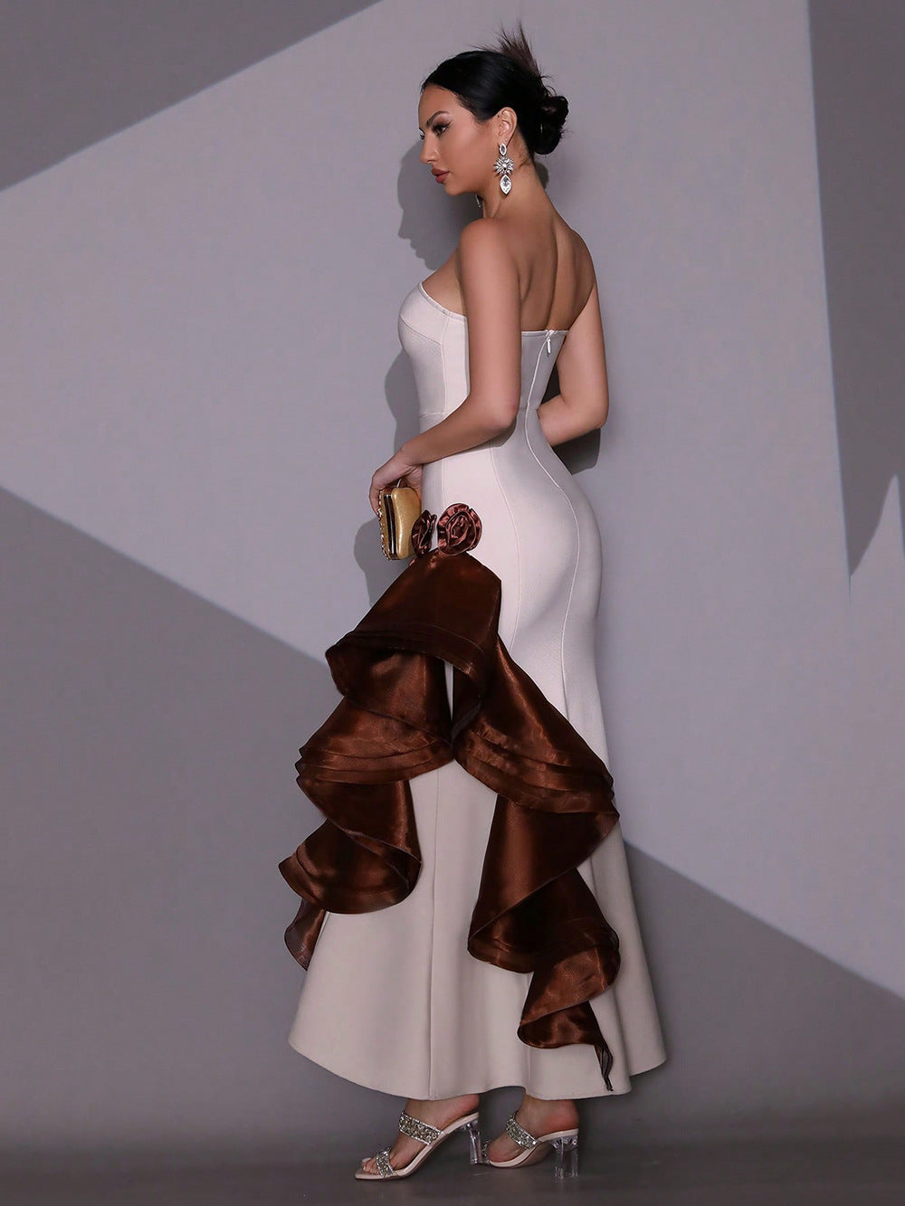 LLstyle Strapless Sculpted Maxi Dress