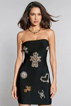 Violetta Luxury Diamonds Bandage Dress