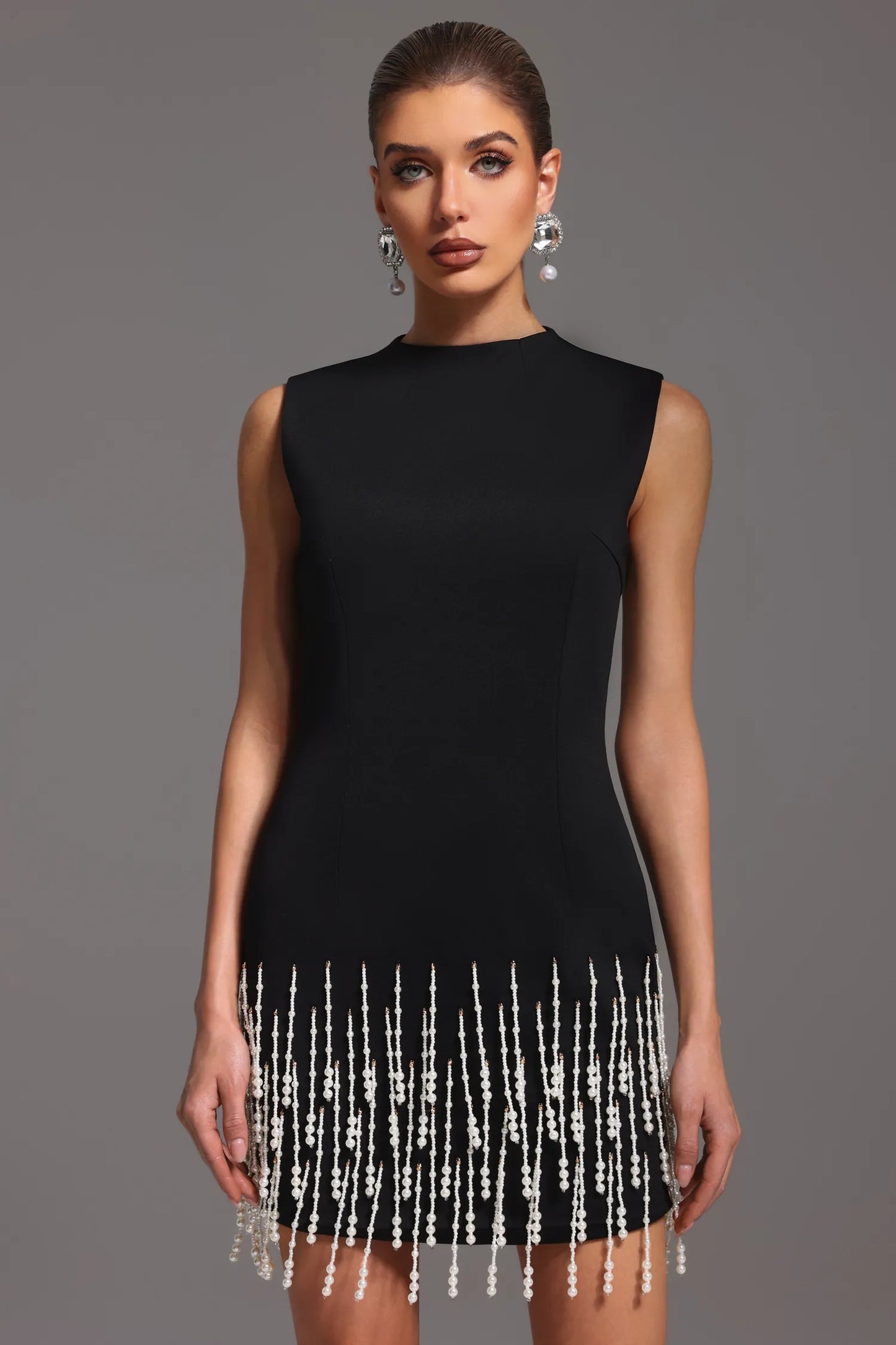 LLstyle Pearl Fringe Elegance Dress