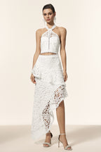 Windsor White Lace Halter Set