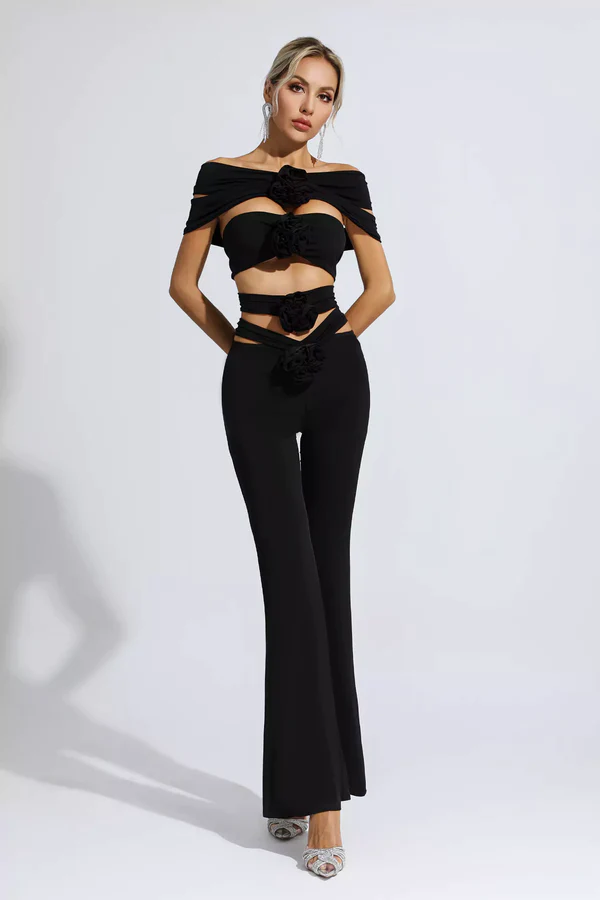 LLstyle Noir Bloom Two-Piece Set