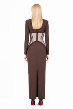 Azélia Sculpted Corset Maxi Dress