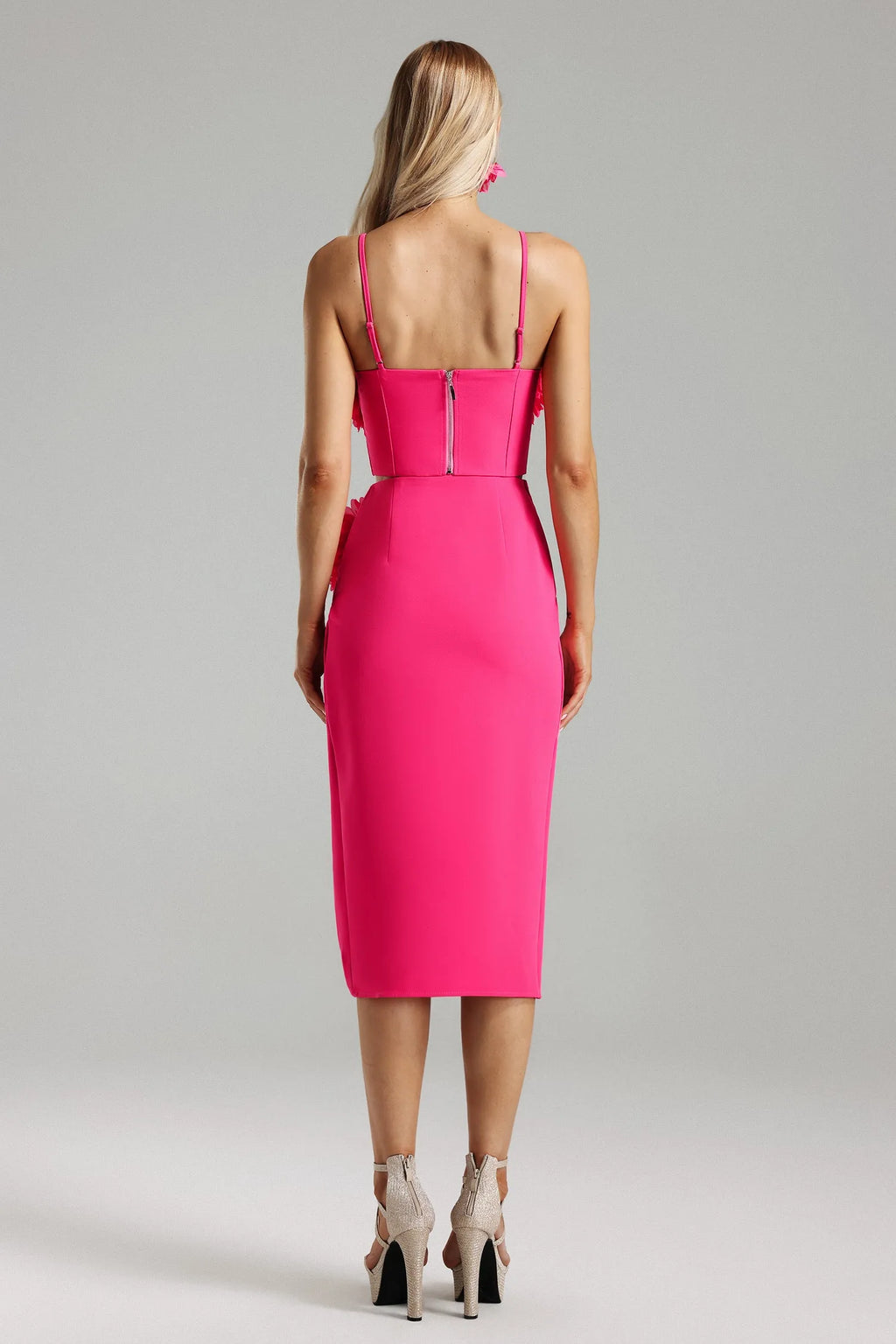 LLstyle Floral Appliqué Midi Set