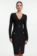 Selena Tailored Belted Midi Dress